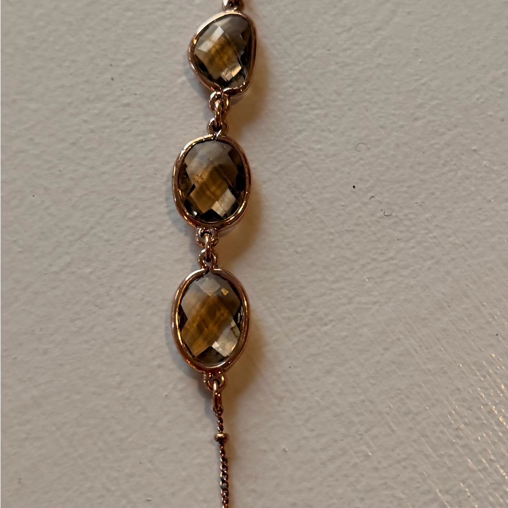Elegant Rose Gold Beaded Women's Necklace - Picture 2 of 4